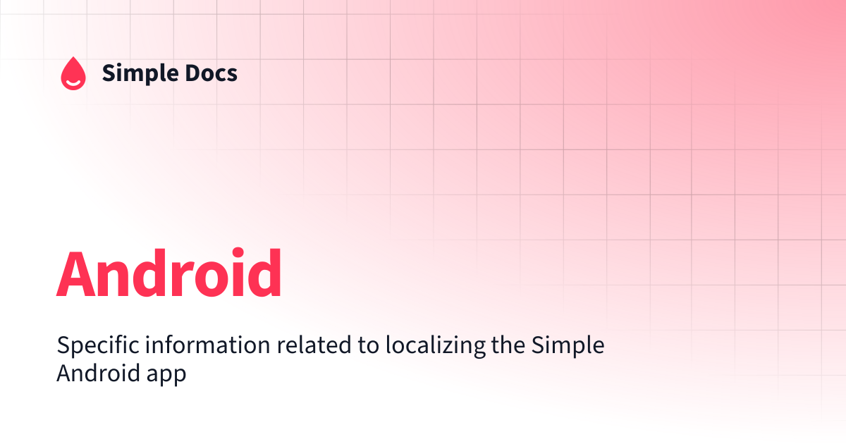 Android | Simple Docs