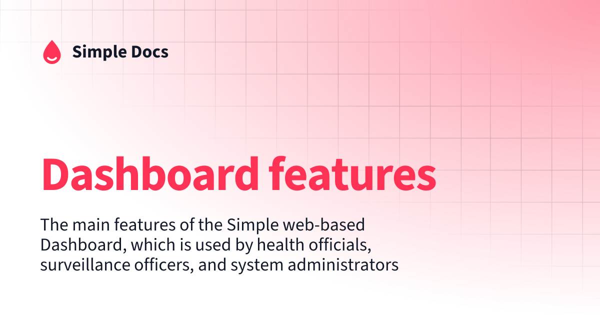Dashboard features | Simple Docs